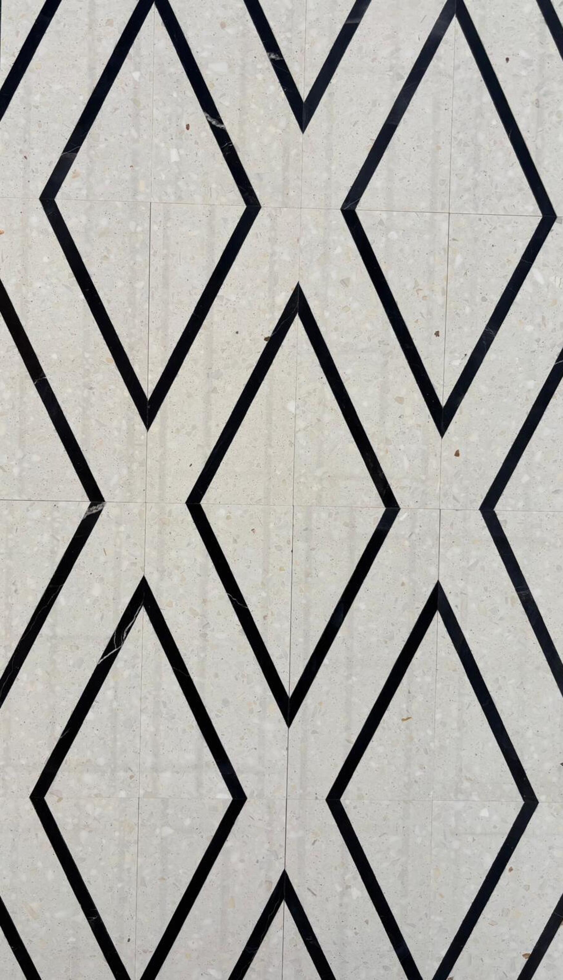 ROYAL DIAMOND- MATCHED WHITE TERRAZZO  36”x18”x1/2”