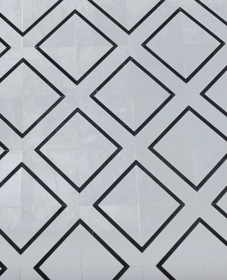 ROYAL DIAMOND - MATCHED TILES IN PURE WHITE , 18”x18”x3/8” SET