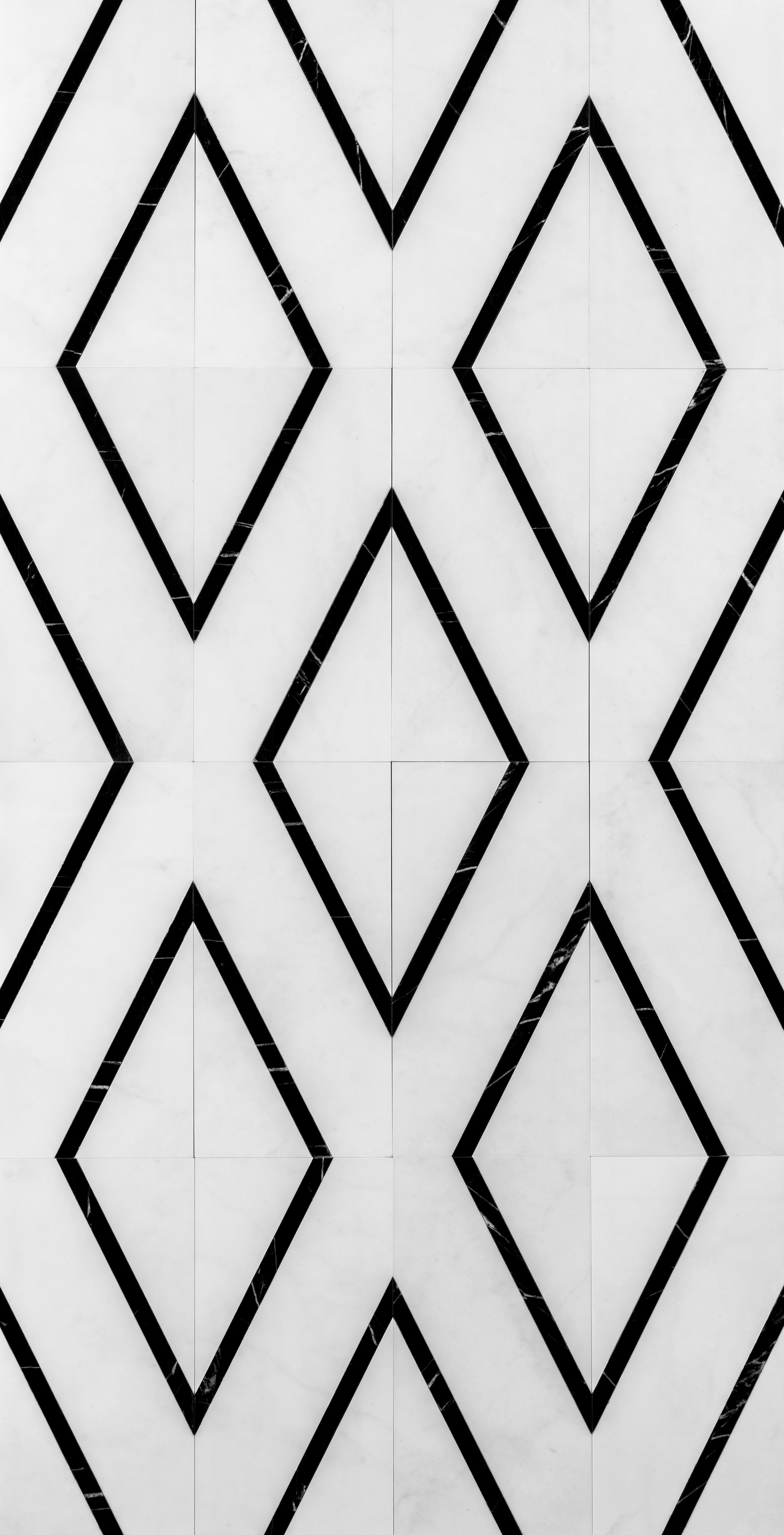 ROYAL  DIAMOND - MATCHED  TILES  IN  PURE  WHITE , 36”x18”x3/8” SET
