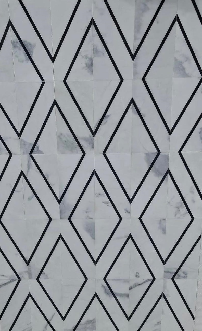 ROYAL DIAMOND - MATCHED TILES IN WHITE