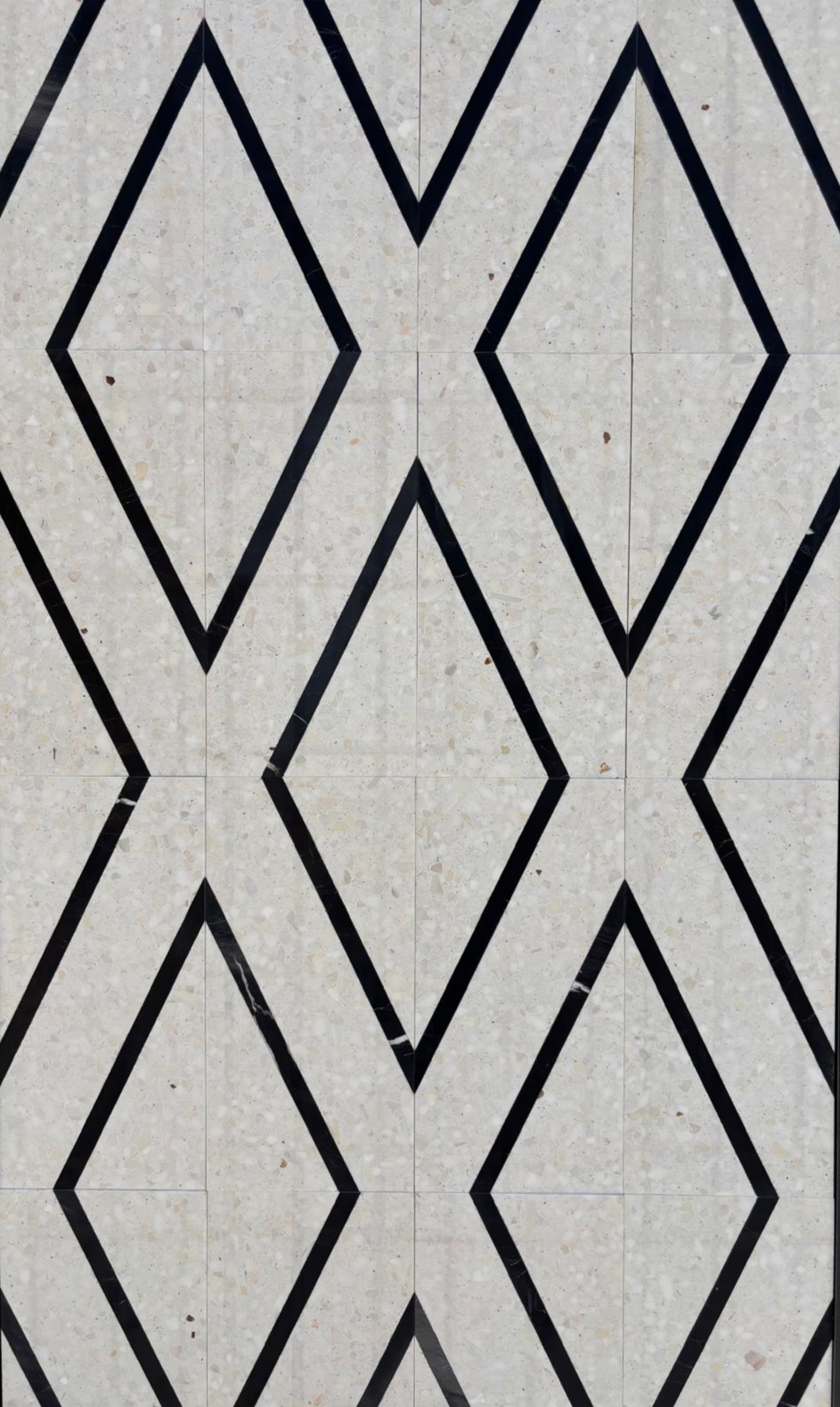 ROYAL DIAMOND- MATCHED WHITE TERRAZZO  36”x18”x1/2”